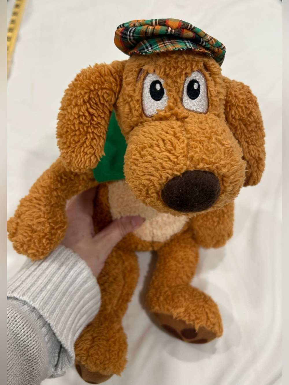 Kohl’s Cares Go Dog Go Plush Dog P.D. Eastman Plaid Hat Green Scarf 17”